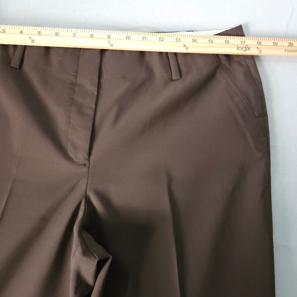 Talbots Heritage Wide Leg Trousers Brown 12‎ Dress Pants Career Slacks - Picture 8 of 11